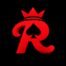 Rajace Game logo with red crowned R symbol on a black background